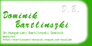 dominik bartlinszki business card